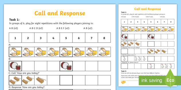 Rhythm Reading Worksheet | Call &  Response | NZ Primary