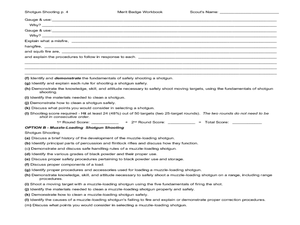 rifle merit badge worksheet answers