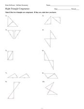 Right Triangle congruence Worksheet for 9th - 10th Grade | Lesson ...