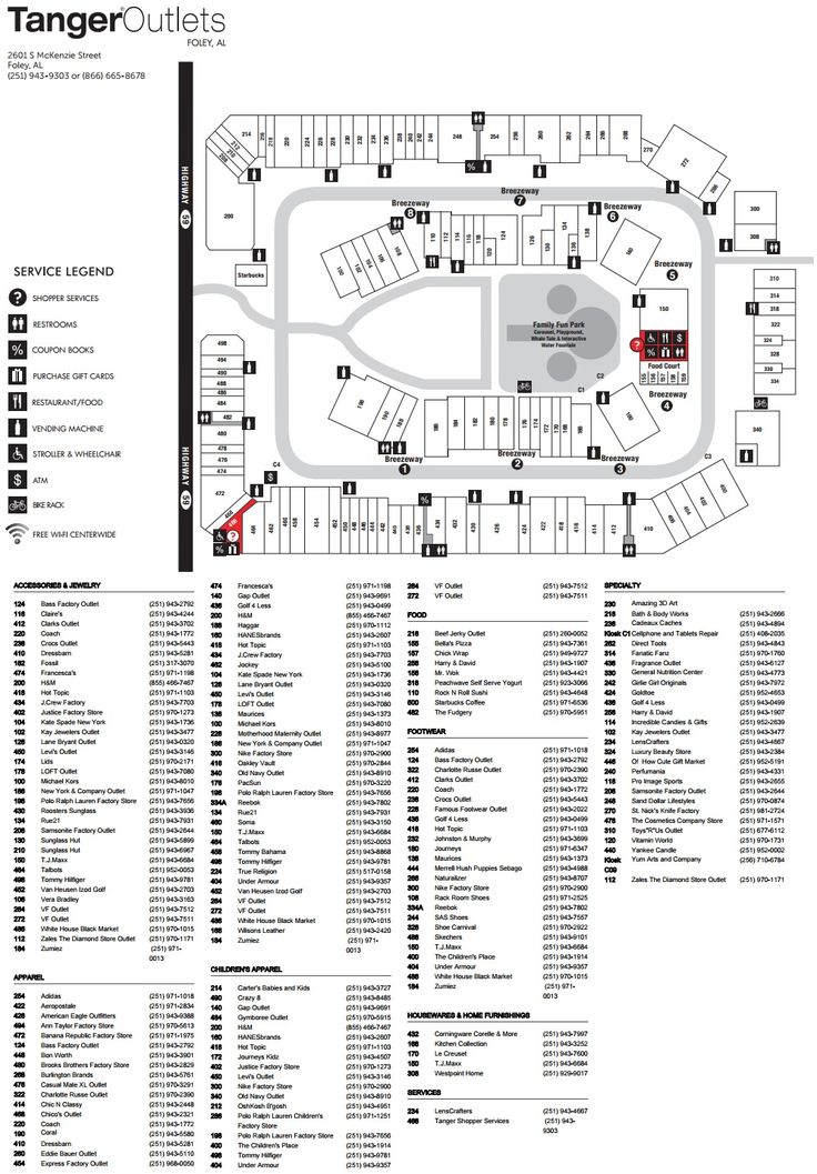 Tanger Outlets Foley in Foley, Alabama AL 36535 - hours, locations ...