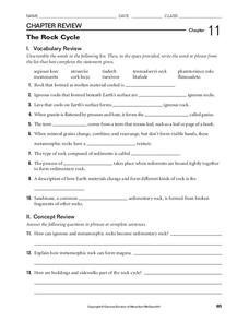 rock review worksheet