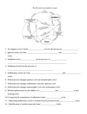 02032021 rock cycle worksheet.doc - 1. As magma cools it forms ...