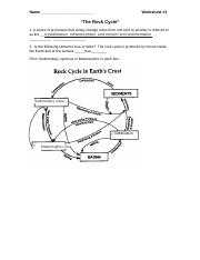 rock worksheet answers