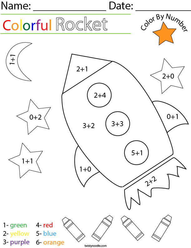 rocket math worksheet printable