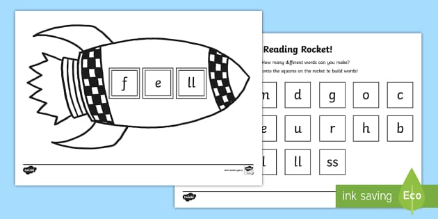 Phonic Reading Rocket Activity Mat (teacher made) - Twinkl