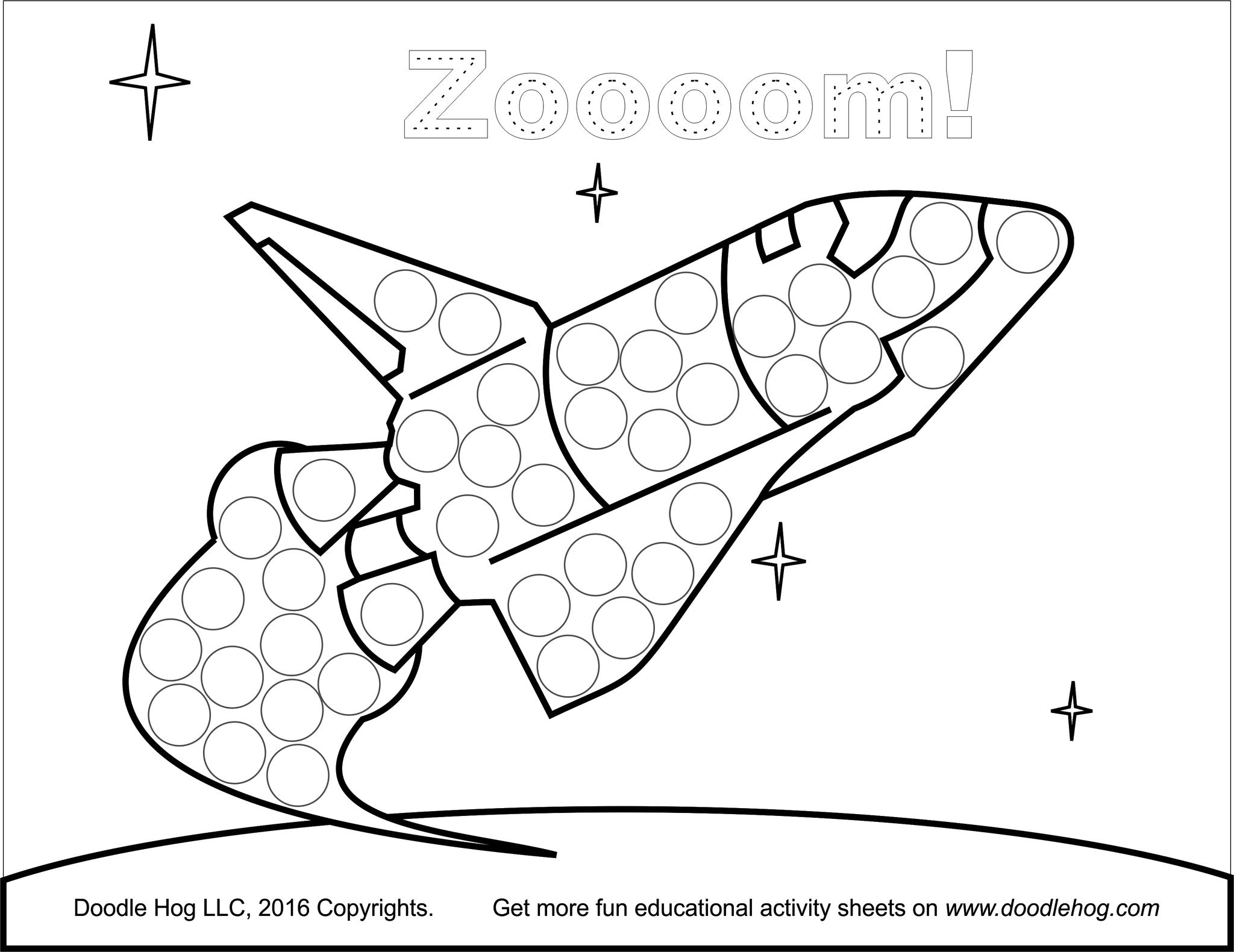 Free Download | Space Rocket Mission Dot Worksheets - Doodle Hog