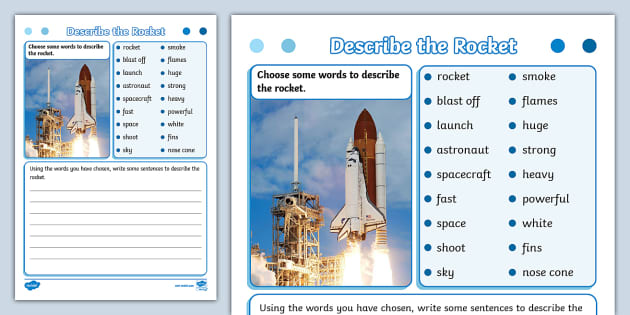 Describe the Rocket Writing Activity - KS1 (teacher made)