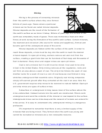 Rocks and Mineral Worksheets