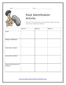 rocks and minerals worksheet free