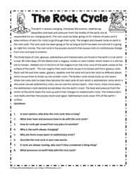 Rocks and Minerals Unit Worksheets