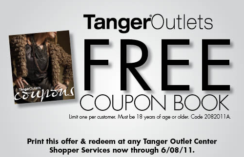 Tanger Outlets Coupon Book - AddictedToSaving.com