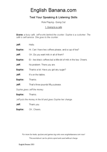 Esl Role Playing Lesson Plans &  Worksheets Reviewed by Teachers