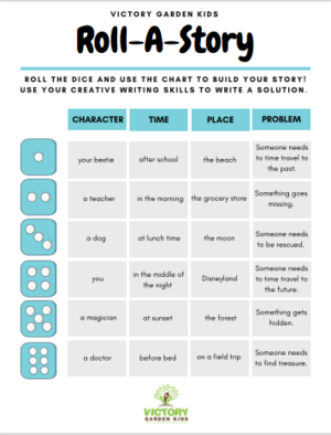 roll a story worksheet
