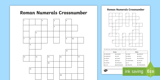 roman numeral dates worksheet