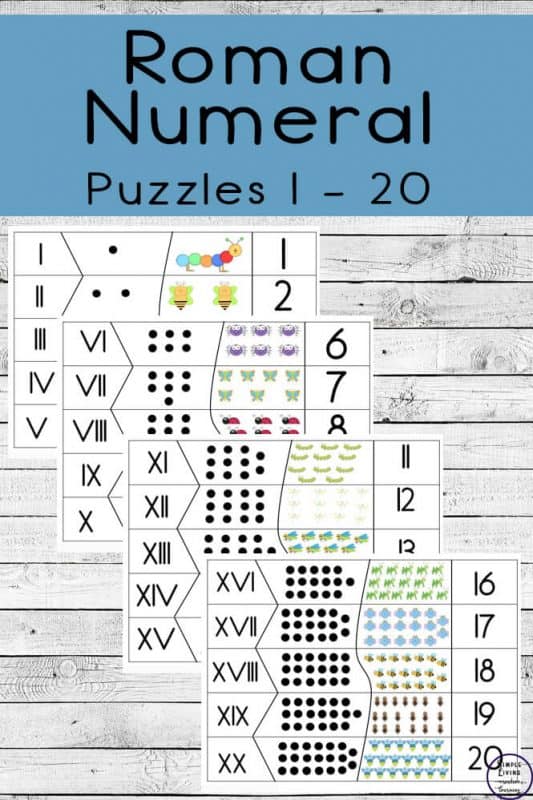 Roman Numeral Puzzles - Homeschool Printables for Free