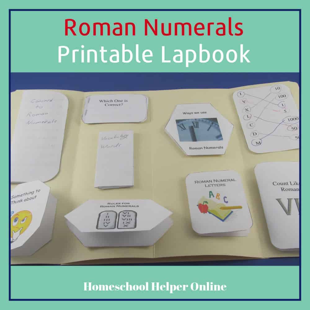 Roman Numerals Lapbook - Homeschool Helper Online