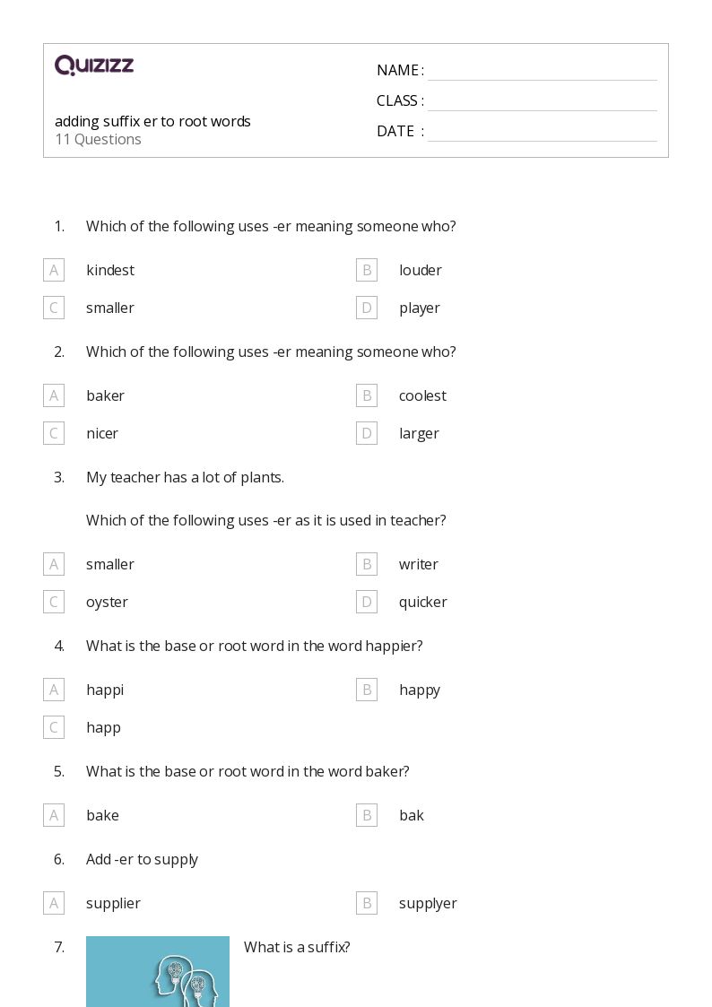 50+ Root Words worksheets for 2nd Class on Quizizz | Free &  Printable