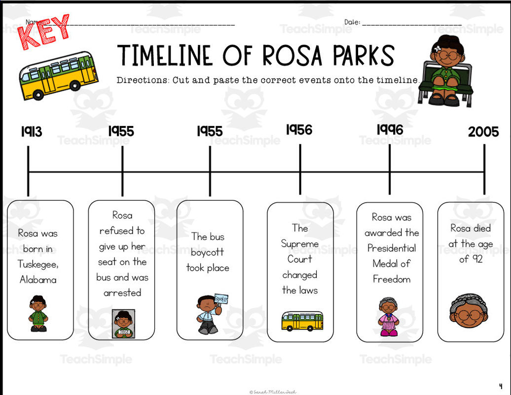 rosa-parks-timeline-cut-and-paste-worksheets-library for Rosa Parks Free Printable Worksheets Rosa Parks Timeline Cut and Paste - Worksheets Library for Rosa Parks Free Printable Worksheets