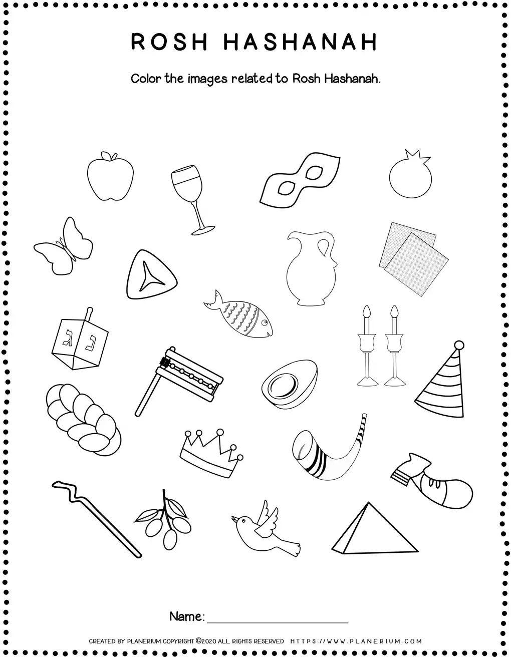 Rosh Hashanah Worksheets Color Related Images Planerium