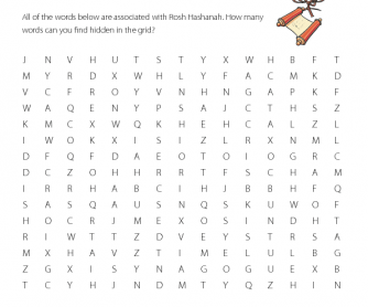 Word Search - Rosh Hashanah