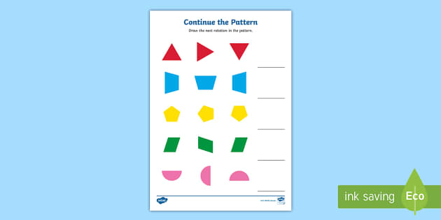 rotation of shapes worksheet
