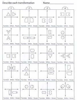 Translate, Reflect, and Rotate Worksheet | Geometry worksheets ...