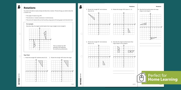 ? Rotation Worksheet - Home Learning | KS3 Maths | Beyond