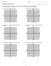 Geometry G Name Date Rotations Worksheet 1 Find the coordinates of ...