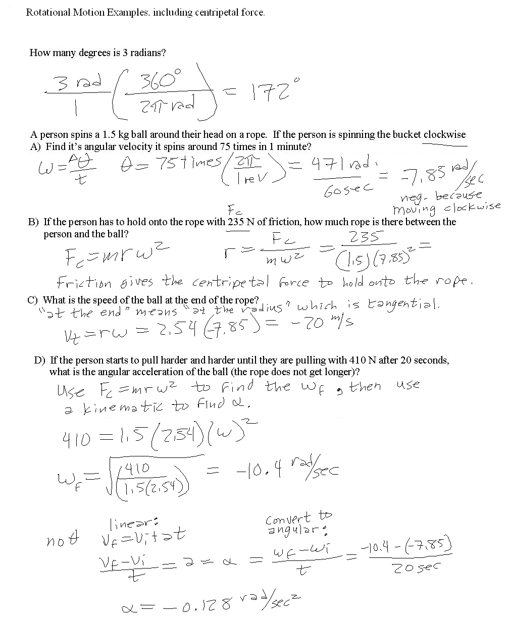 Mr Murrays Website Rotational Motion Notes