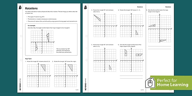 ? Rotation Worksheet - Home Learning | KS3 Maths | Beyond