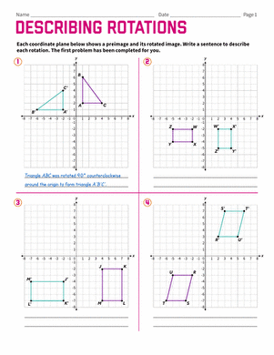 rotations worksheet