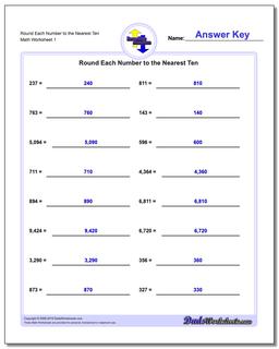 round off numbers worksheet