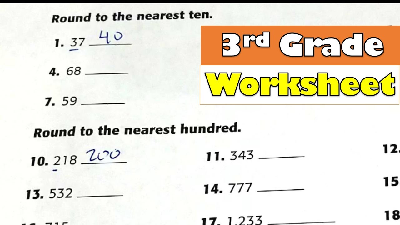 round to the nearest ten and hundred worksheet