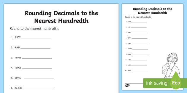 round to the nearest tenth worksheet
