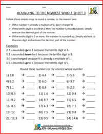 Rounding Decimals to the nearest whole
