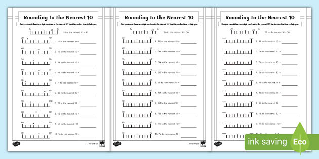 Rounding to 10 Differentiated Activity Worksheets - Resource