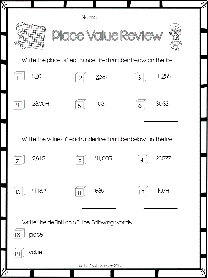 Place Value and Rounding Printables, Games, and Activities for ...