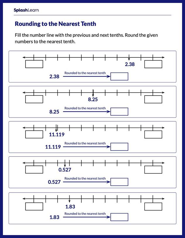 rounding decimals to the nearest tenth worksheet