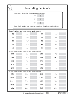 Rounding decimals, from tenths place to whole numbers | 5th grade ...