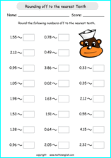 rounding decimals worksheet printable