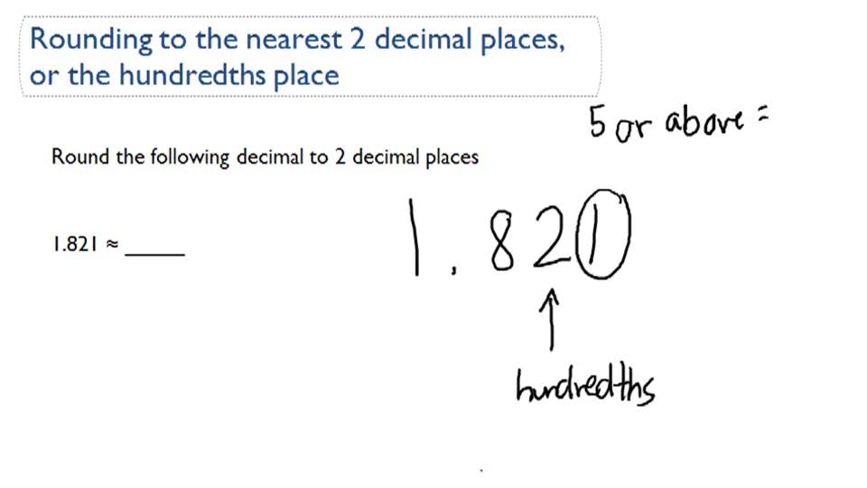 Rounding to the Nearest 2 Decimal Places, or the Hundredths Place ...