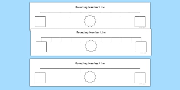 rounding numbers number line worksheet