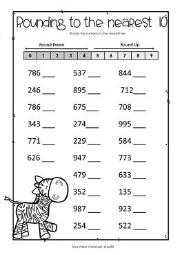 rounding numbers to the nearest tenth worksheet