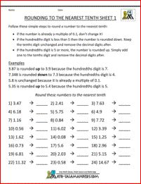 Rounding to the nearest tenth