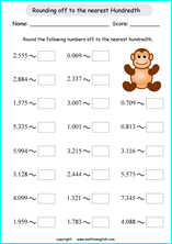 rounding numbers to the nearest tenth worksheet