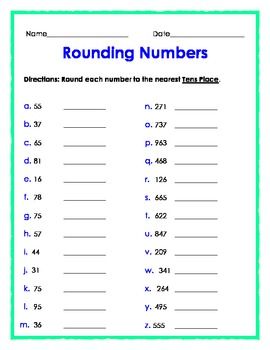 Rounding Numbers to the Nearest Tens Place