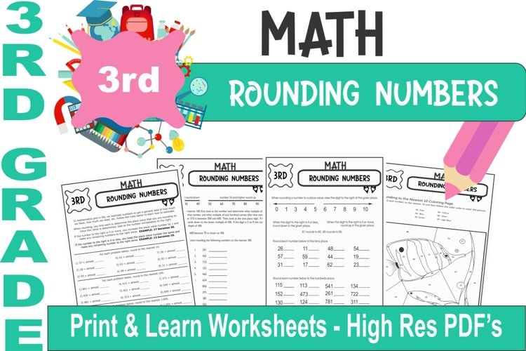 3rd Grade Math Worksheets - Rounding Numbers #20