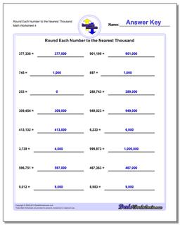 rounding off numbers worksheet
