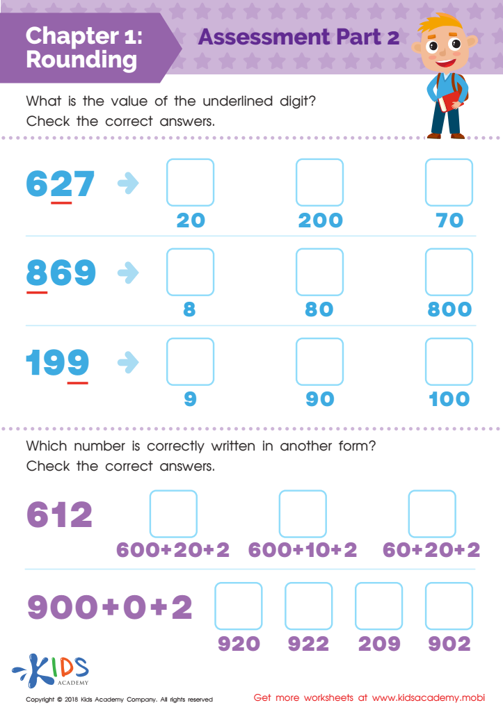 Free Improving math skills Place Value Worksheets for Ages 6-9
