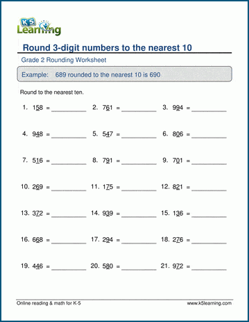 Rounding Worksheets | Worsheets library